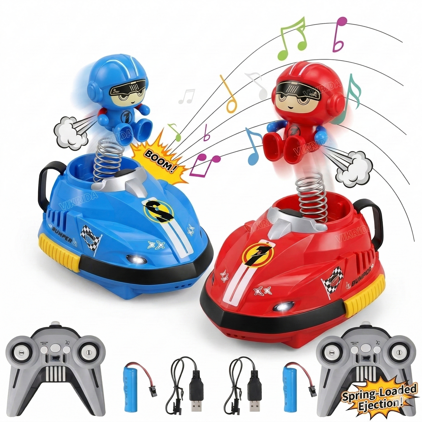 CrashKart™ RC Bumper Cars – Battle & Pop Racing Game for Kids & Adults