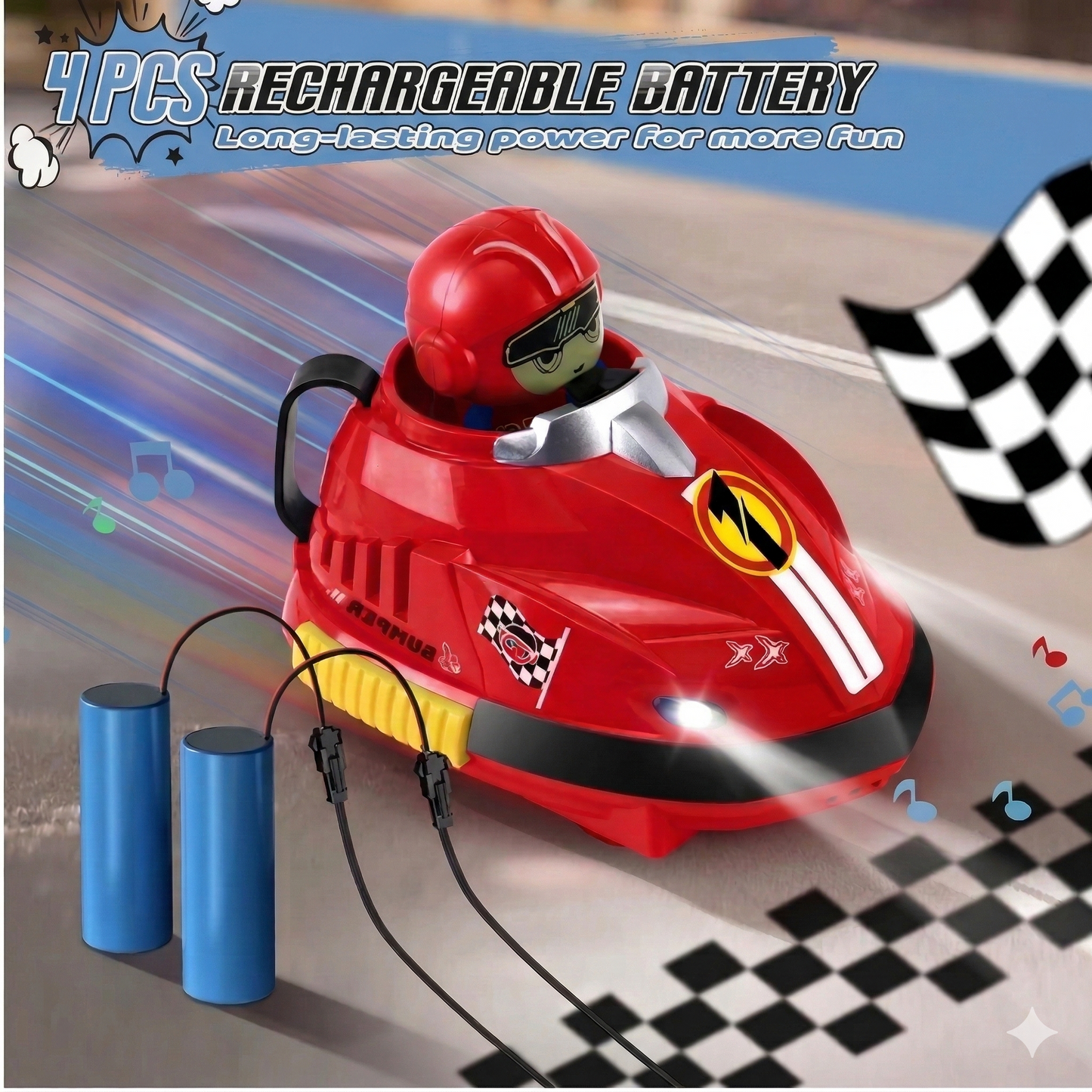 CrashKart™ RC Bumper Cars – Battle & Pop Racing Game for Kids & Adults